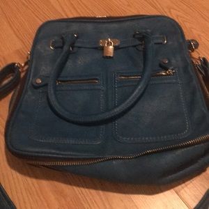 Blue Birkinesque Bag